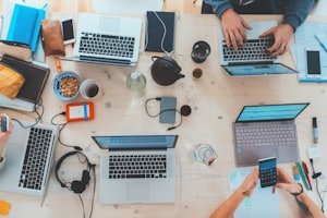 Technology team at work